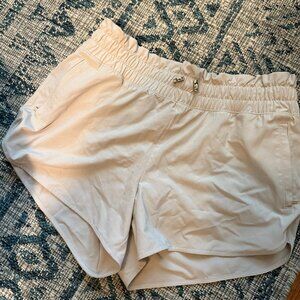 FLX Women’s Cream Athletic Shorts with Liner